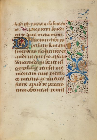 Pagina di testo decorata da Unknown artist