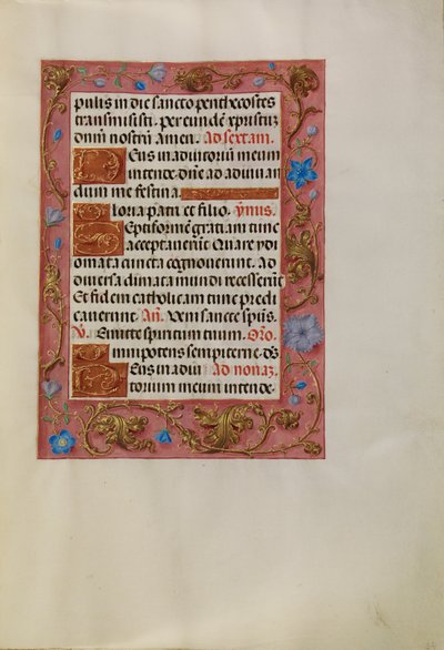 Pagina di testo decorata da Unknown artist