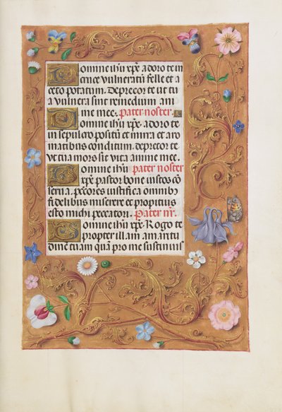 Pagina di testo decorata da Unknown artist