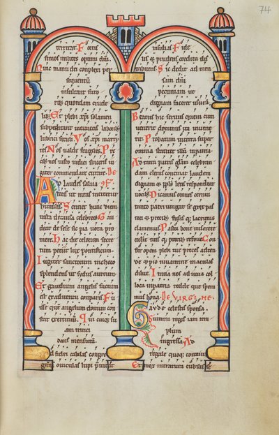 Pagina di testo decorata da Unknown artist