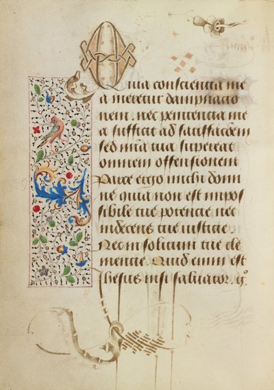 Pagina di testo decorata da Unknown artist
