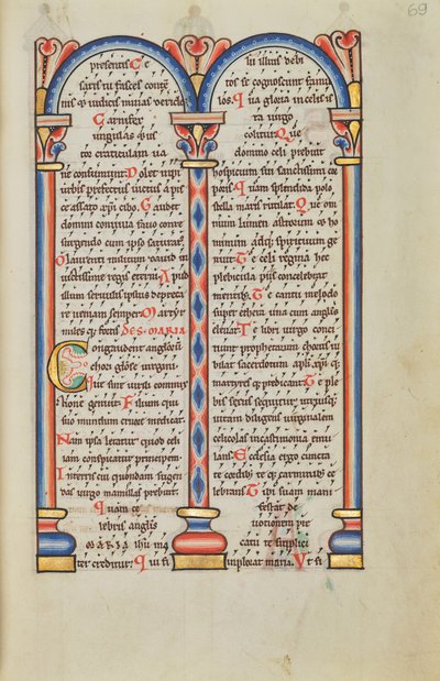Pagina di testo decorata da Unknown artist