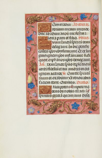 Pagina di testo decorata da Unknown artist