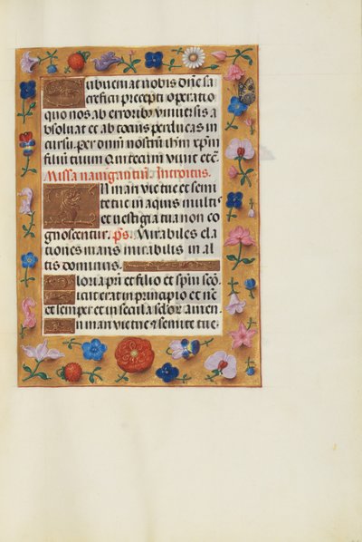 Pagina di testo decorata da Unknown artist