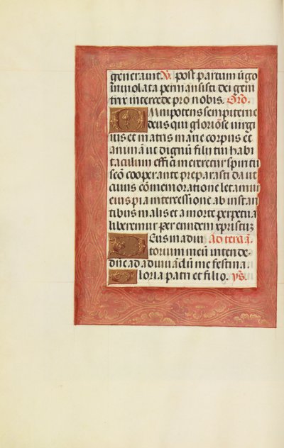 Pagina di testo decorata da Unknown artist