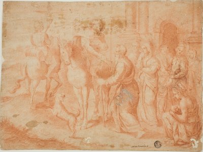 Partenza di Tobias da Unknown artist