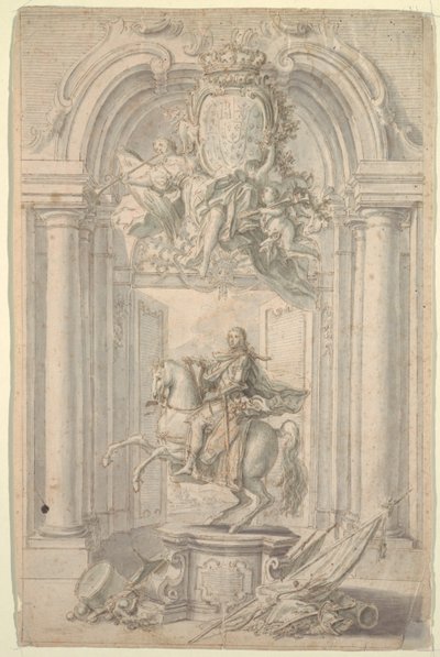 Design per monumento equestre di Carlo III da Unknown artist