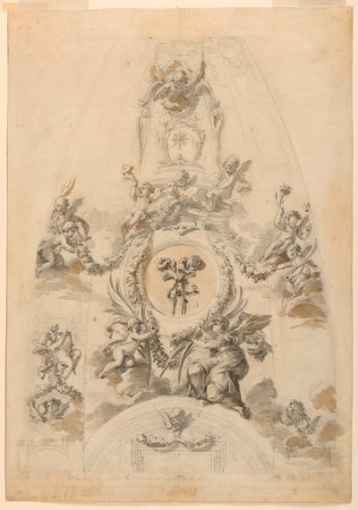 Progetto per Cupola Dipinta da Unknown artist