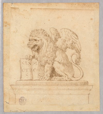 Design per scultura del Leone Alato di San Marco da Unknown artist