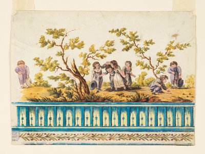 Progetto per Friso di Carta da Parati da Unknown artist