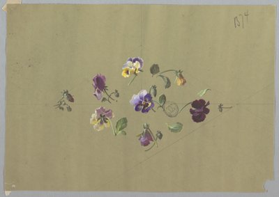 Design per Carta da Parati e Tessuti: Fiori da Unknown artist