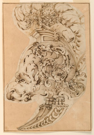 Design per un elmo decorativo da Unknown artist