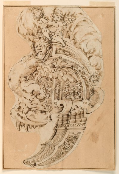 Progetto per un elmo decorativo da Unknown artist