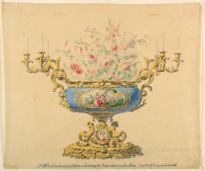 Progetto per un giardiniere e candelabro da Unknown artist