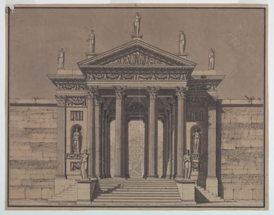 Progetto per un cancello di palazzo da Unknown artist