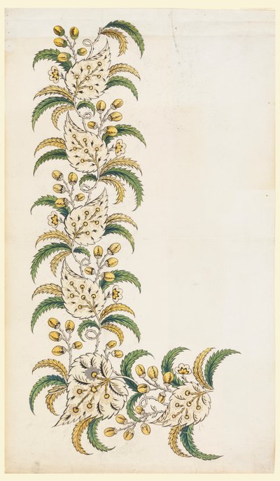 Progetto per un bordo verticale stampato da Unknown artist