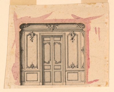 Disegno per una parete del salone da Unknown artist