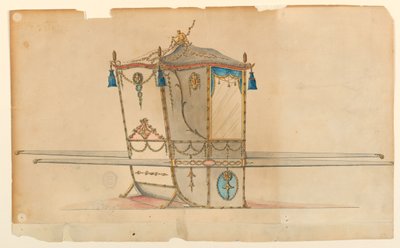 Progetto per una sedia a portantina da Unknown artist