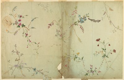 Disegno per un broccato di seta da Unknown artist