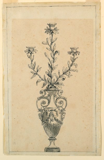 Progetto per un candelabro da Unknown artist