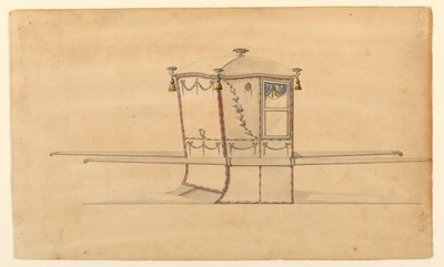 Progetto per una sedia a portantina da Unknown artist