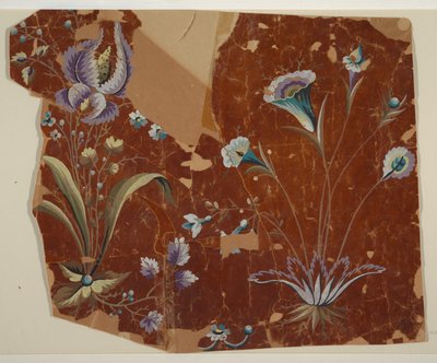 Disegno per un Bordo Ricamato o Tessuto da Unknown artist