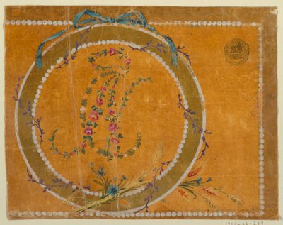 Progetto per un medaglione ricamato o tessuto da Unknown artist