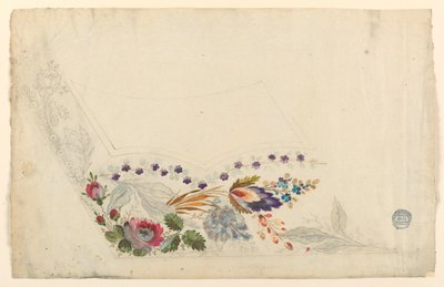 Disegno per il ricamo di un panciotto da uomo da Unknown artist