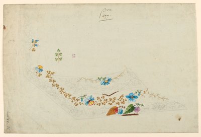 Progetto per il ricamo di un panciotto da uomo da Unknown artist