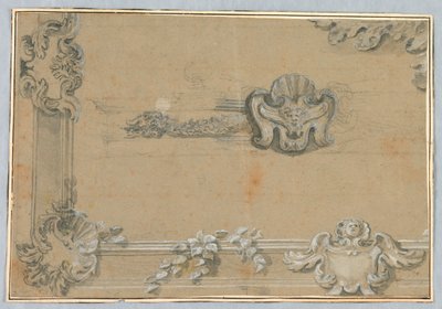 Progetto per la decorazione in stucco di un soffitto da Unknown artist