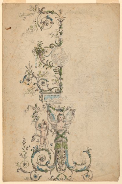 Progetto per la decorazione di un pannello da Unknown artist