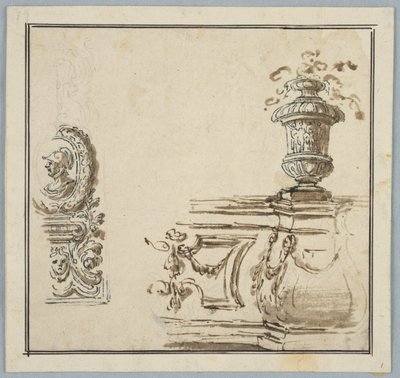 Progetti per ornamenti architettonici da Unknown artist