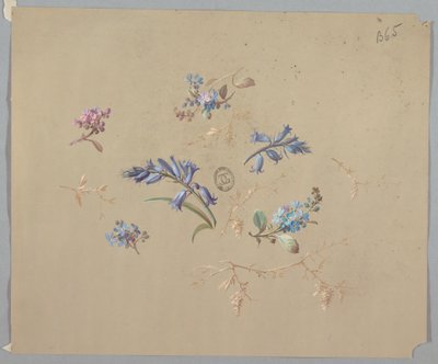 Disegni per carta da parati e tessuti: Fiori da Unknown artist