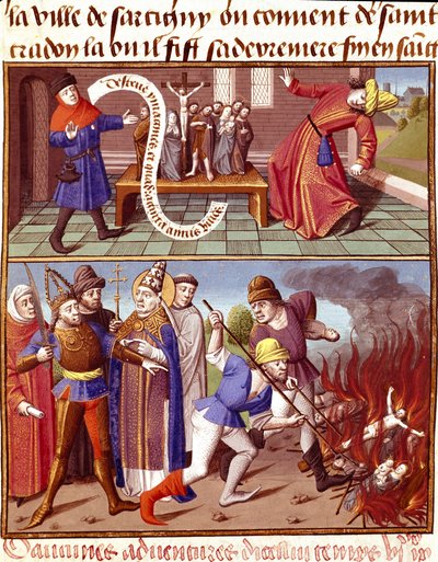 Distruzione di oggetti sacri e intervento di Papa Gregorio I il Grande da Unknown artist