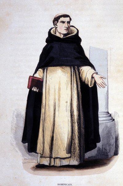 Domenicano. Incisione da un album sugli ordini religiosi, Parigi da Unknown artist