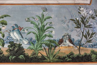 Colombe e fiori (dettaglio) da Unknown artist