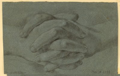 Studio di mani piegate da Unknown artist
