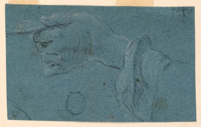 Disegno: Studio di una mano sinistra che tiene un piccolo disco da Unknown artist