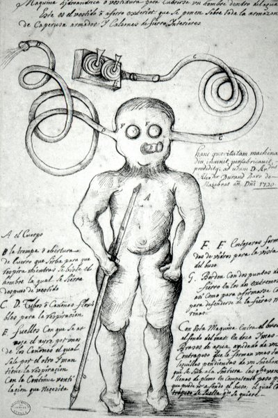 Disegno raffigurante un uomo vestito in abito. Perù da Unknown artist