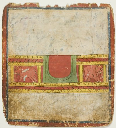 Trono di elefanti, da un set di carte di iniziazione (Tsakali) da Unknown artist
