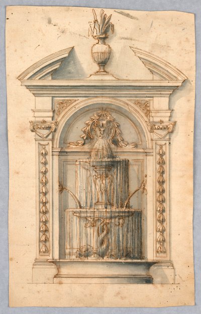 Elevazione di una fontana da Unknown artist