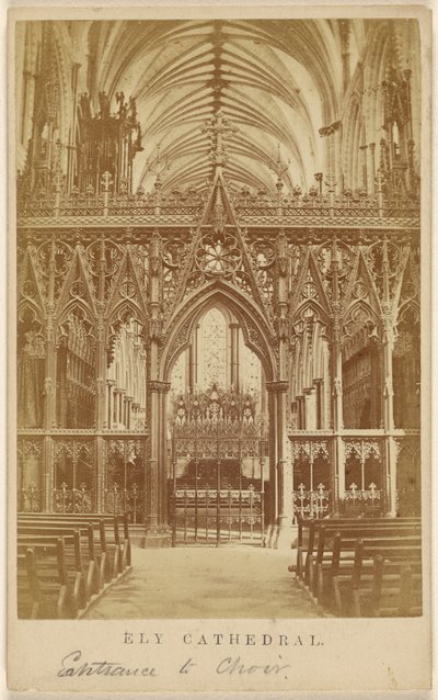 Cattedrale di Ely. Ingresso al coro. da Unknown artist