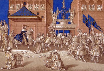 Ingresso di Carlo VII (1403-1461) a Parigi. Cromolitografia del XIX secolo da Unknown artist