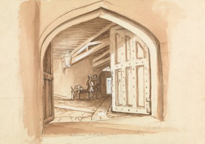 Ingresso al Castello di Walmer; schizzi di porte da Unknown artist
