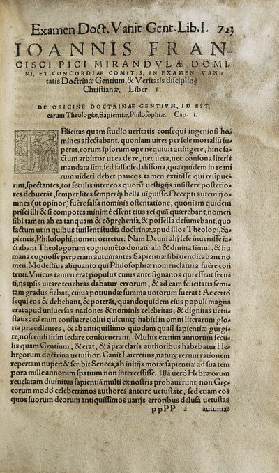 Esame della vanità della dottrina delle genti e della verità della disciplina cristiana di Pico della Mirandola da Unknown artist