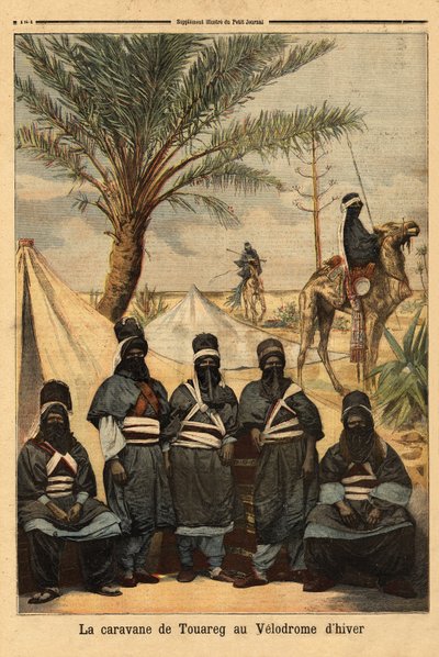 Esposizione della carovana dei Tuareg al velodromo invernale. da Unknown artist