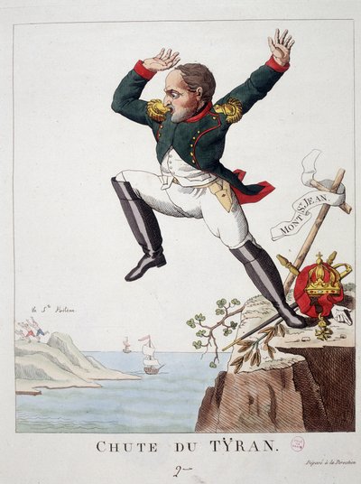 Caduta del tiranno: Napoleone che salta dal Monte San Giovanni all