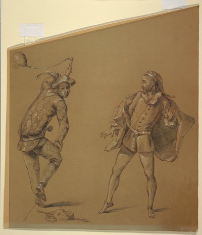 Studi di figure per un progetto di copertura di un clavicordo da Unknown artist