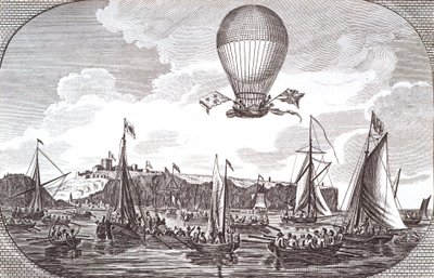 Prima traversata aerea del Canale della Manica da Unknown artist