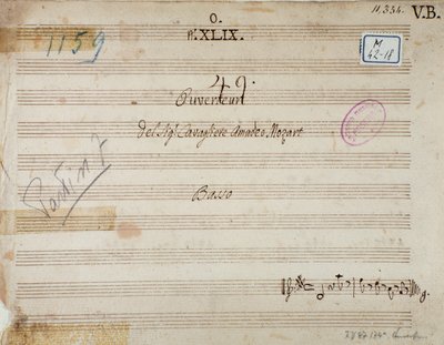 Prima pagina di Mitridate, Re del Ponto, opera di Mozart (1770) da Unknown artist